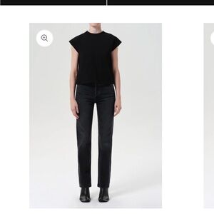 Agolde Black 90s pinch waist jeans